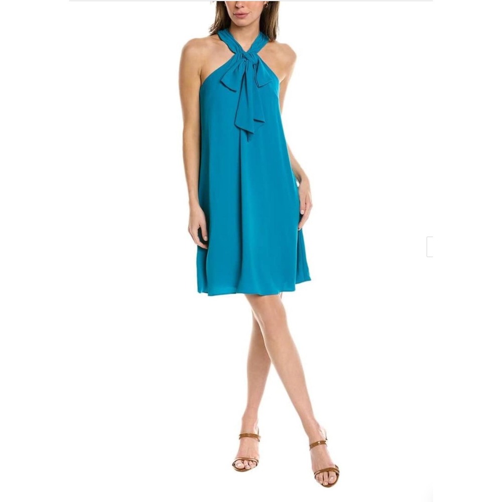 NWT TRINA TURK Verge Swing Halter Neck Midi Dress L‎